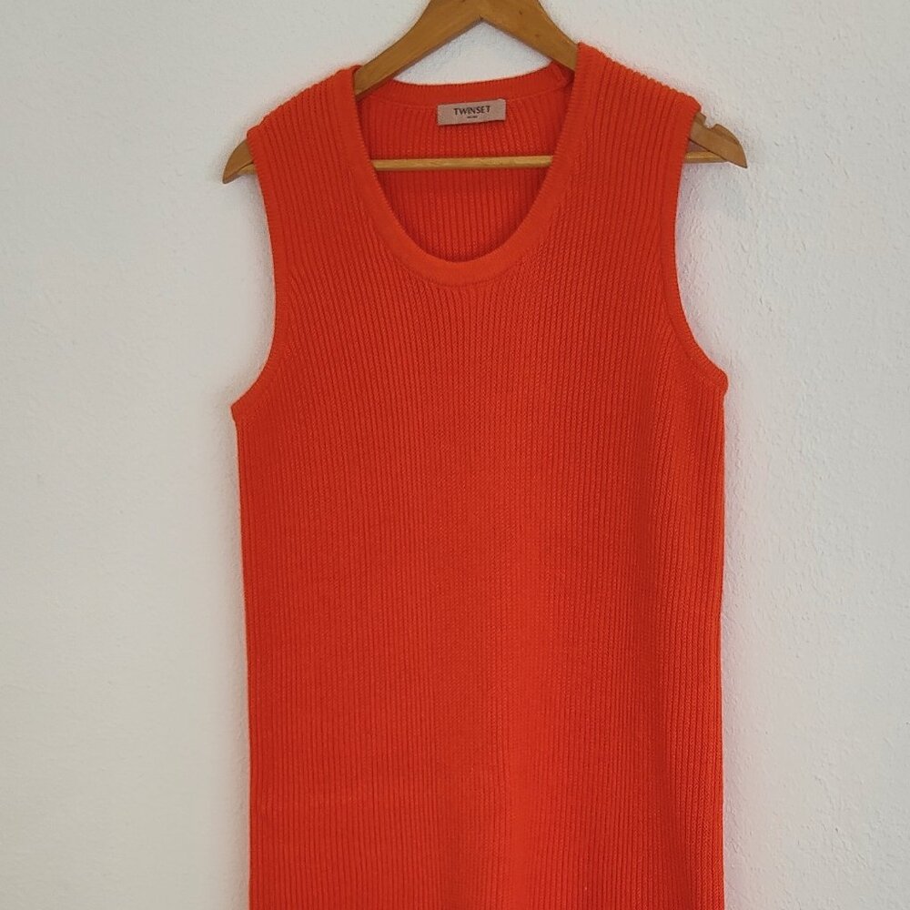Twinset Milano, Women’s Midi Dress, Knit Cotton, Luxury, M